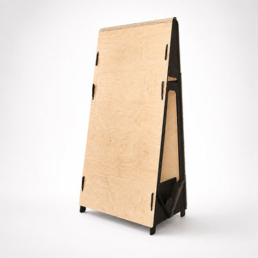 ReFrame outdoor A-frame sign in ebony finish