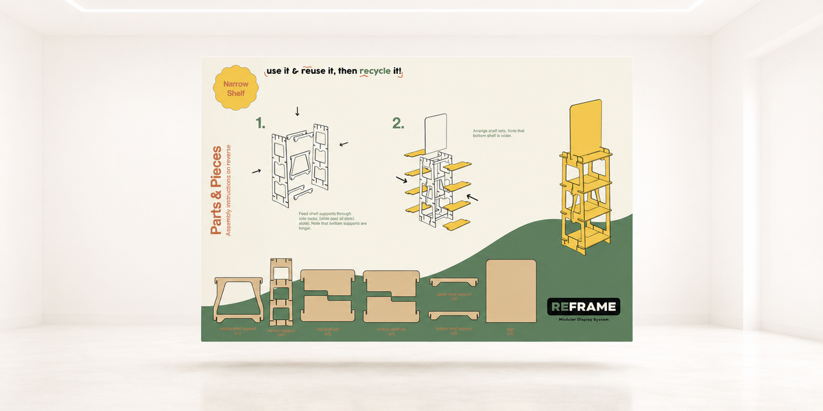 Narrow Shelf assembly overview