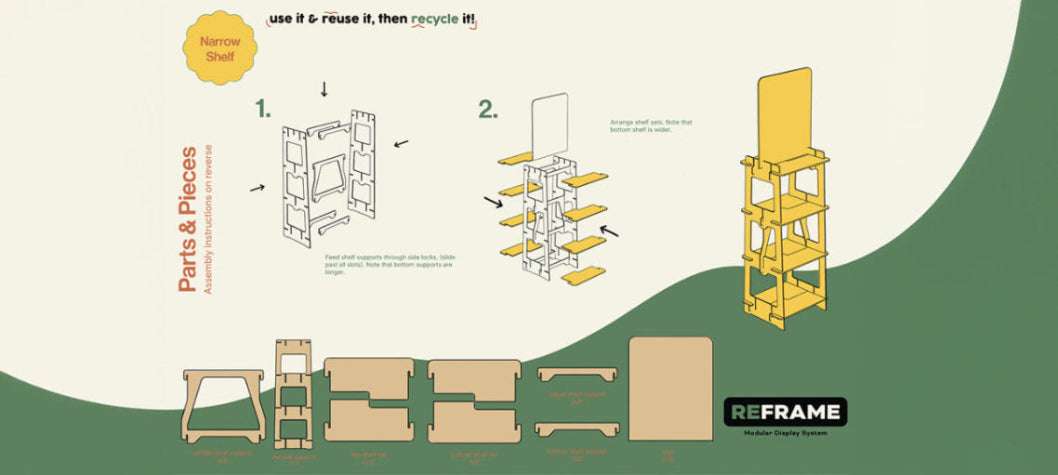 Narrow Shelf assembly overview